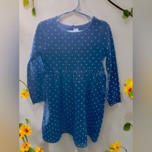 OshKosh B'gosh Navy Polka Dot Long Sleeve Dress Girl.